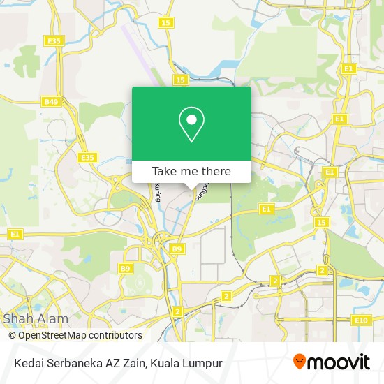 Kedai Serbaneka AZ Zain map