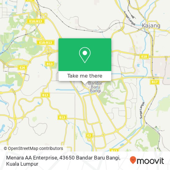 Peta Menara AA Enterprise, 43650 Bandar Baru Bangi