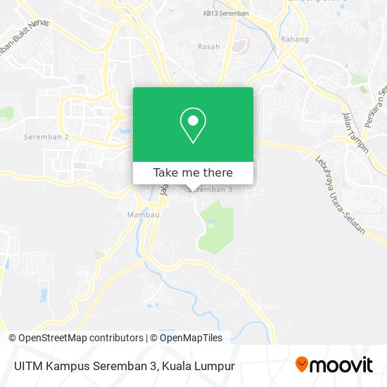 UITM Kampus Seremban 3 map