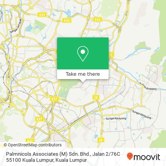Peta Palmnicols Associates (M) Sdn. Bhd., Jalan 2 / 76C 55100 Kuala Lumpur