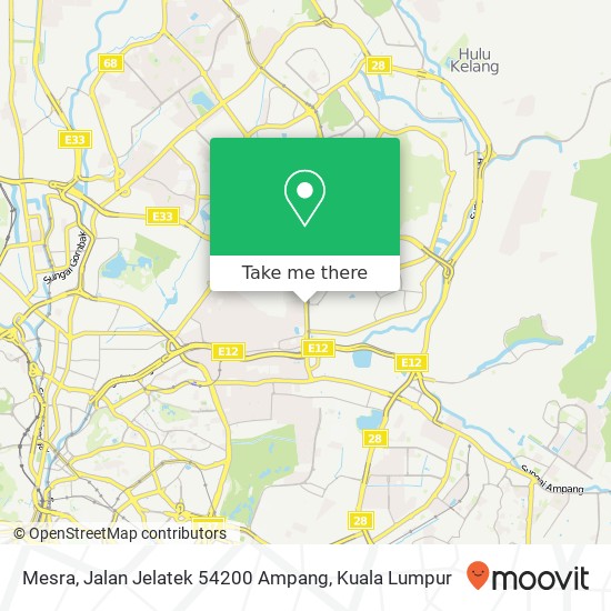 Peta Mesra, Jalan Jelatek 54200 Ampang