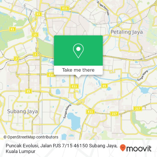 Puncak Evolusi, Jalan PJS 7 / 15 46150 Subang Jaya map