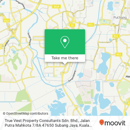 True Vest Property Consultants Sdn. Bhd., Jalan Putra Mahkota 7 / 8A 47650 Subang Jaya map