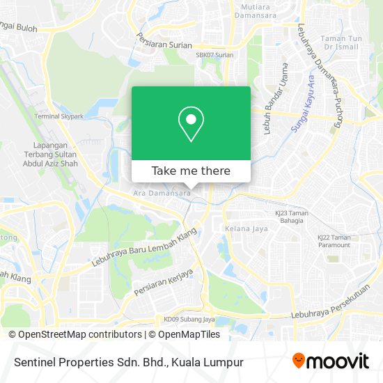 Sentinel Properties Sdn. Bhd. map