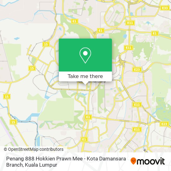 Penang 888 Hokkien Prawn Mee - Kota Damansara Branch map