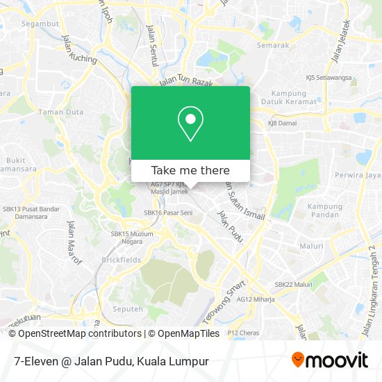 7-Eleven @ Jalan Pudu map