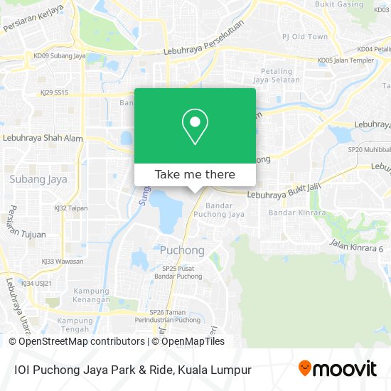 Peta IOI Puchong Jaya Park & Ride