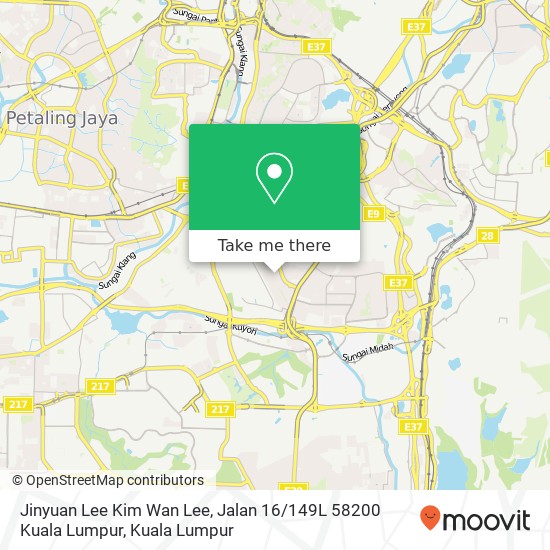 Jinyuan Lee Kim Wan Lee, Jalan 16 / 149L 58200 Kuala Lumpur map