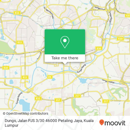 Peta Dungs, Jalan PJS 3 / 30 46000 Petaling Jaya