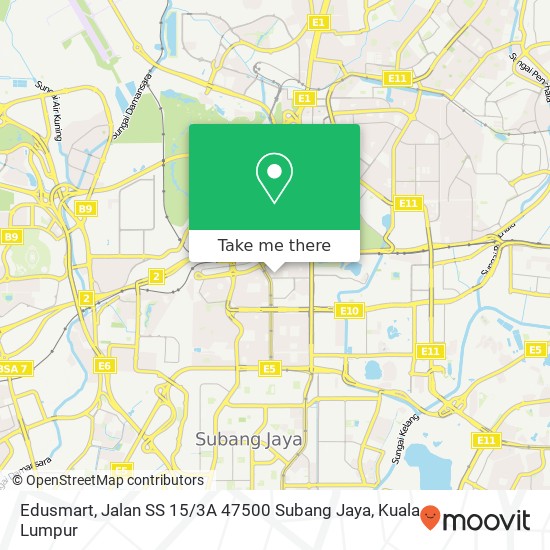 Edusmart, Jalan SS 15 / 3A 47500 Subang Jaya map