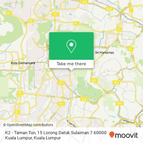 K2 - Taman Tun, 15 Lorong Datuk Sulaiman 7 60000 Kuala Lumpur map