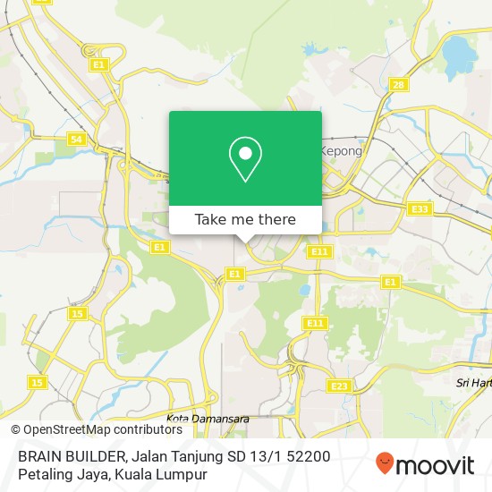 BRAIN BUILDER, Jalan Tanjung SD 13 / 1 52200 Petaling Jaya map