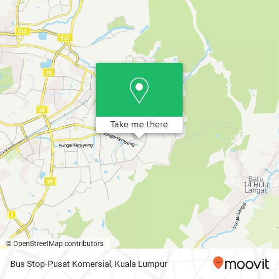 Bus Stop-Pusat Komersial map