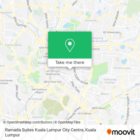 Peta Ramada Suites Kuala Lumpur City Centre