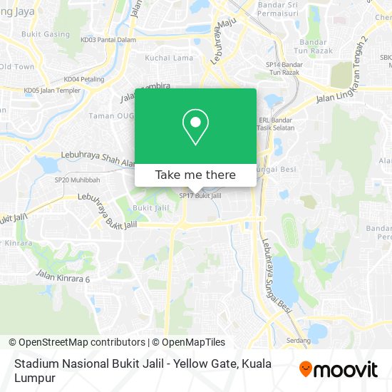 Peta Stadium Nasional Bukit Jalil - Yellow Gate