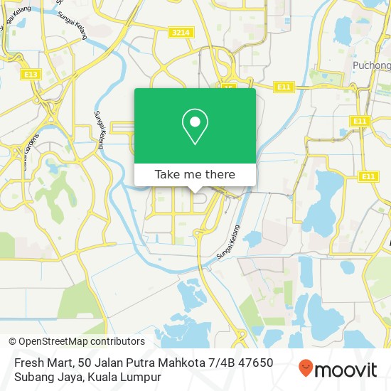 Fresh Mart, 50 Jalan Putra Mahkota 7 / 4B 47650 Subang Jaya map