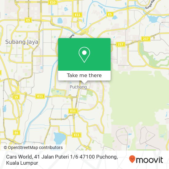 Cars World, 41 Jalan Puteri 1 / 6 47100 Puchong map