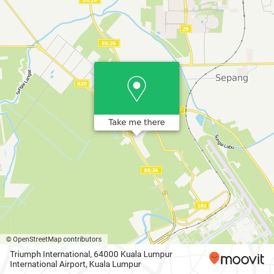 Triumph International, 64000 Kuala Lumpur International Airport map