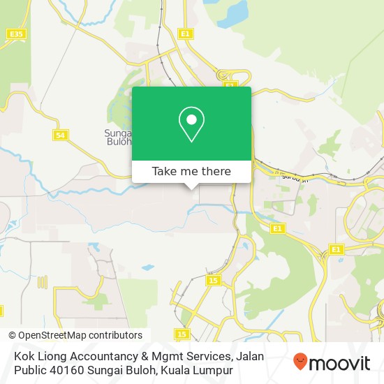 Peta Kok Liong Accountancy & Mgmt Services, Jalan Public 40160 Sungai Buloh