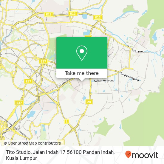 Tito Studio, Jalan Indah 17 56100 Pandan Indah map