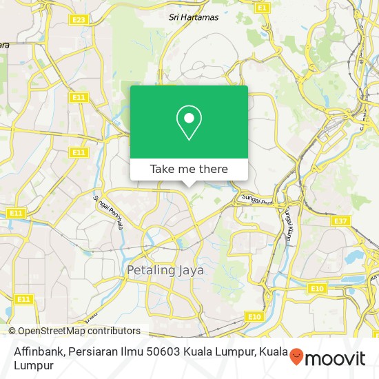 Peta Affinbank, Persiaran Ilmu 50603 Kuala Lumpur