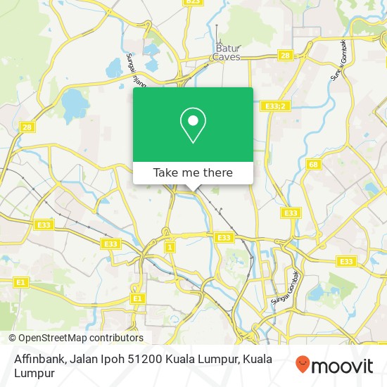 Peta Affinbank, Jalan Ipoh 51200 Kuala Lumpur