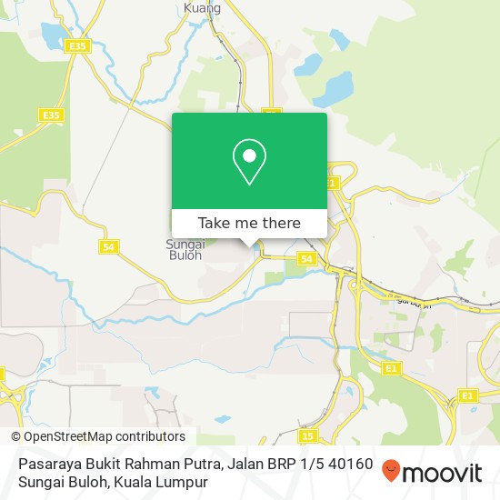 Peta Pasaraya Bukit Rahman Putra, Jalan BRP 1 / 5 40160 Sungai Buloh