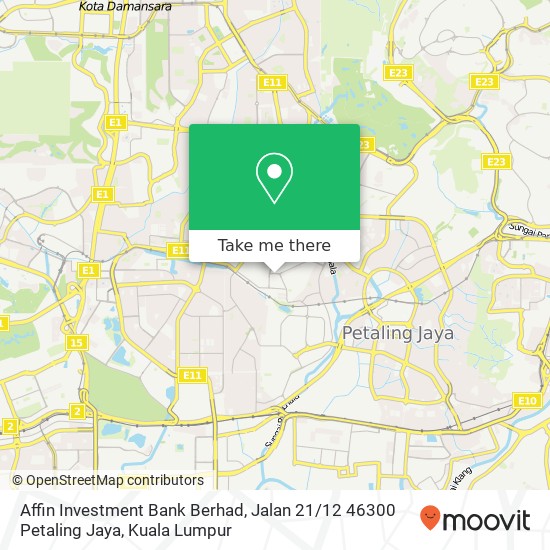 Affin Investment Bank Berhad, Jalan 21 / 12 46300 Petaling Jaya map