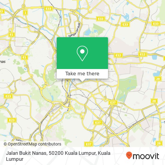 Peta Jalan Bukit Nanas, 50200 Kuala Lumpur