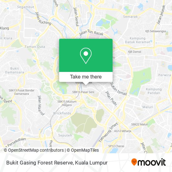 Peta Bukit Gasing Forest Reserve