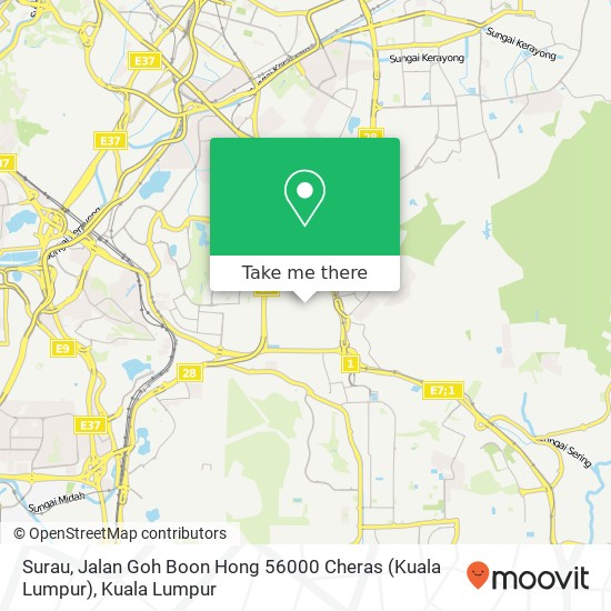 Surau, Jalan Goh Boon Hong 56000 Cheras (Kuala Lumpur) map