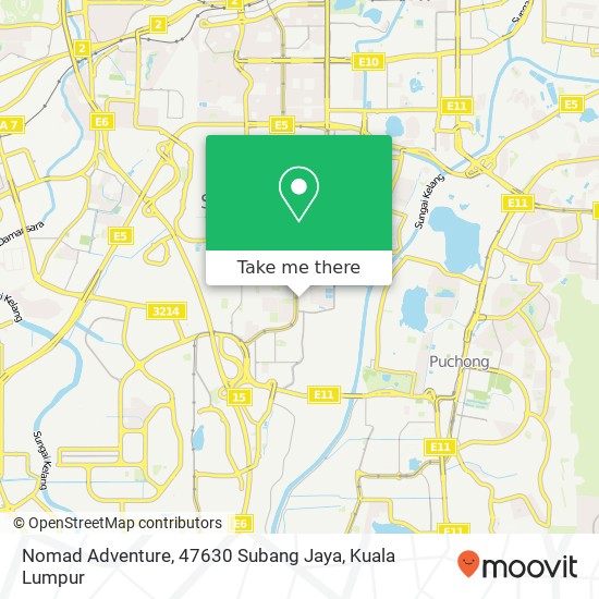 Peta Nomad Adventure, 47630 Subang Jaya