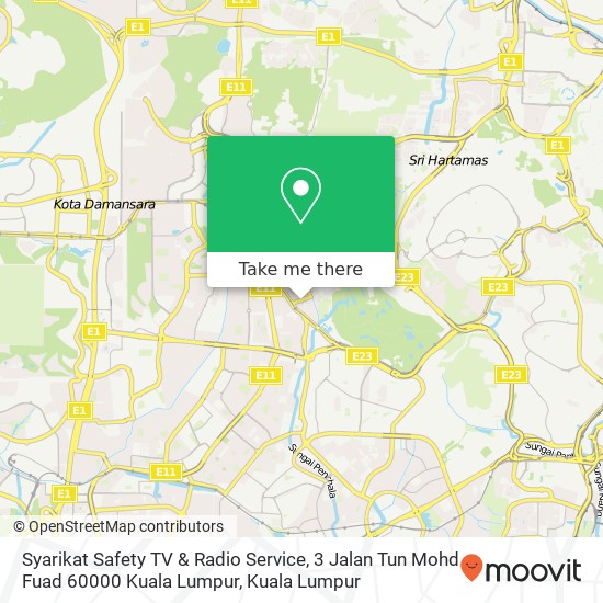 Syarikat Safety TV & Radio Service, 3 Jalan Tun Mohd Fuad 60000 Kuala Lumpur map