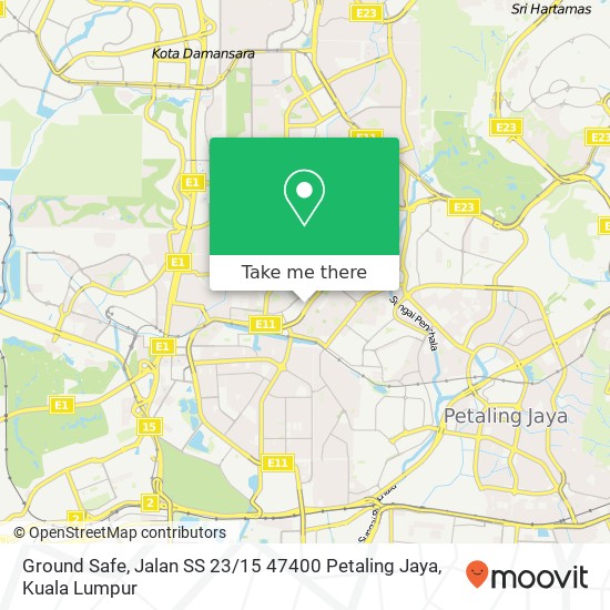 Ground Safe, Jalan SS 23 / 15 47400 Petaling Jaya map