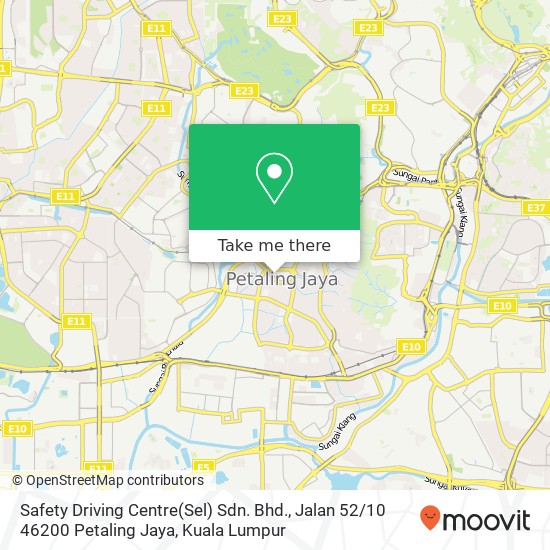 Peta Safety Driving Centre(Sel) Sdn. Bhd., Jalan 52 / 10 46200 Petaling Jaya