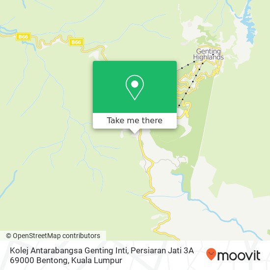 Kolej Antarabangsa Genting Inti, Persiaran Jati 3A 69000 Bentong map