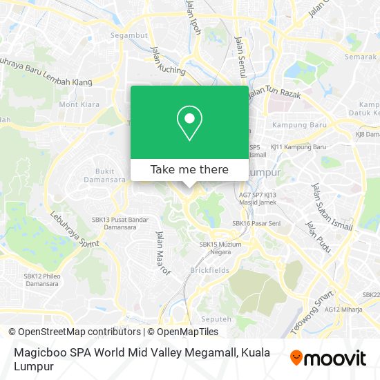 Magicboo SPA World Mid Valley Megamall map