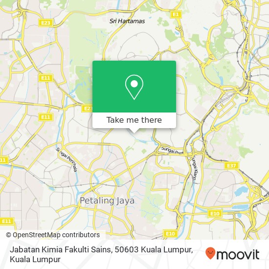 Peta Jabatan Kimia Fakulti Sains, 50603 Kuala Lumpur