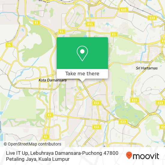 Live IT Up, Lebuhraya Damansara-Puchong 47800 Petaling Jaya map