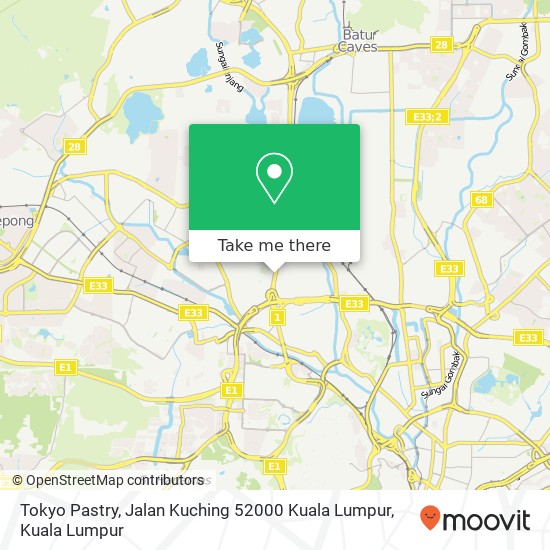 Tokyo Pastry, Jalan Kuching 52000 Kuala Lumpur map