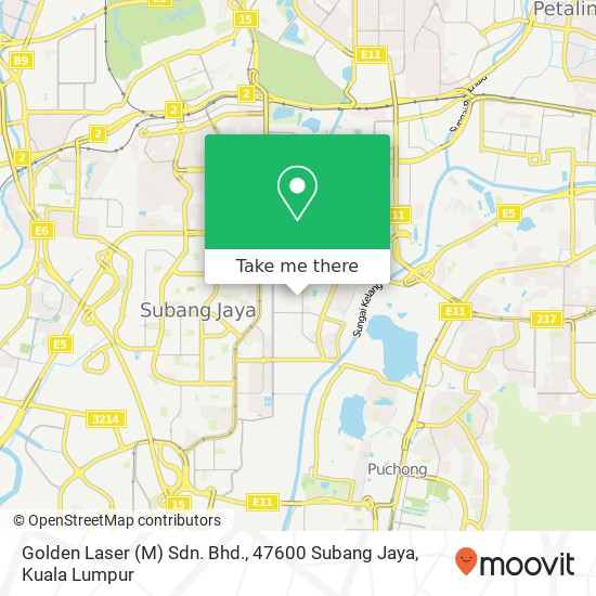 Peta Golden Laser (M) Sdn. Bhd., 47600 Subang Jaya