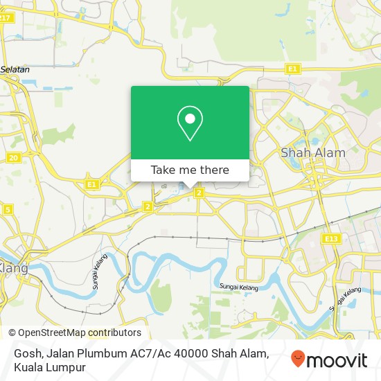 Peta Gosh, Jalan Plumbum AC7 / Ac 40000 Shah Alam