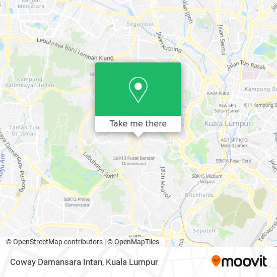 Coway Damansara Intan map