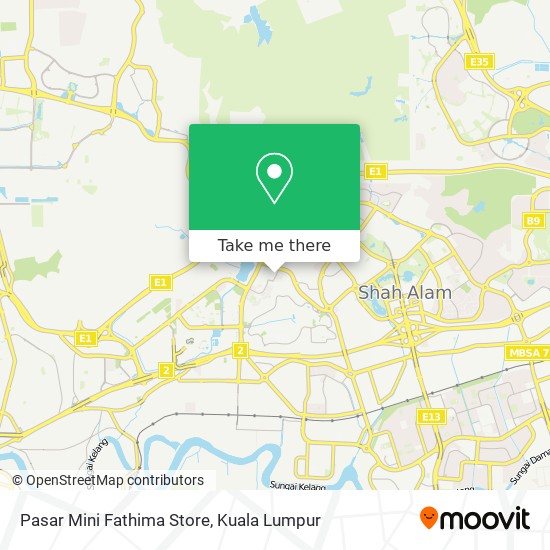 Peta Pasar Mini Fathima Store