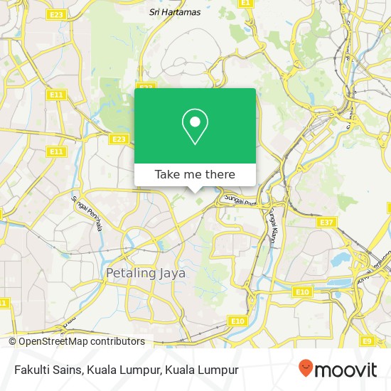 Fakulti Sains, Kuala Lumpur map