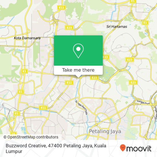 Peta Buzzword Creative, 47400 Petaling Jaya