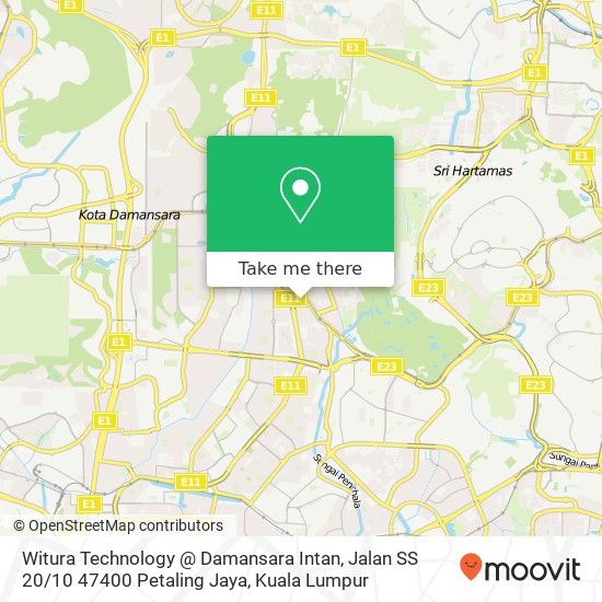 Peta Witura Technology @ Damansara Intan, Jalan SS 20 / 10 47400 Petaling Jaya