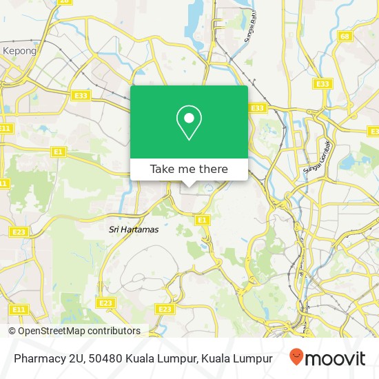 Peta Pharmacy 2U, 50480 Kuala Lumpur