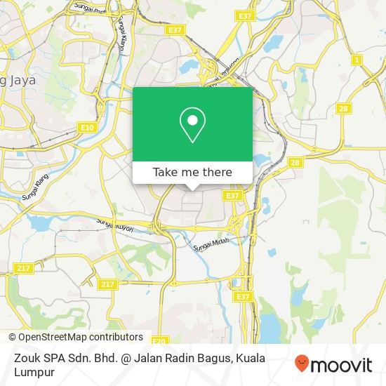 Zouk SPA Sdn. Bhd. @ Jalan Radin Bagus map