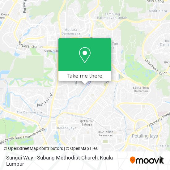 Peta Sungai Way - Subang Methodist Church